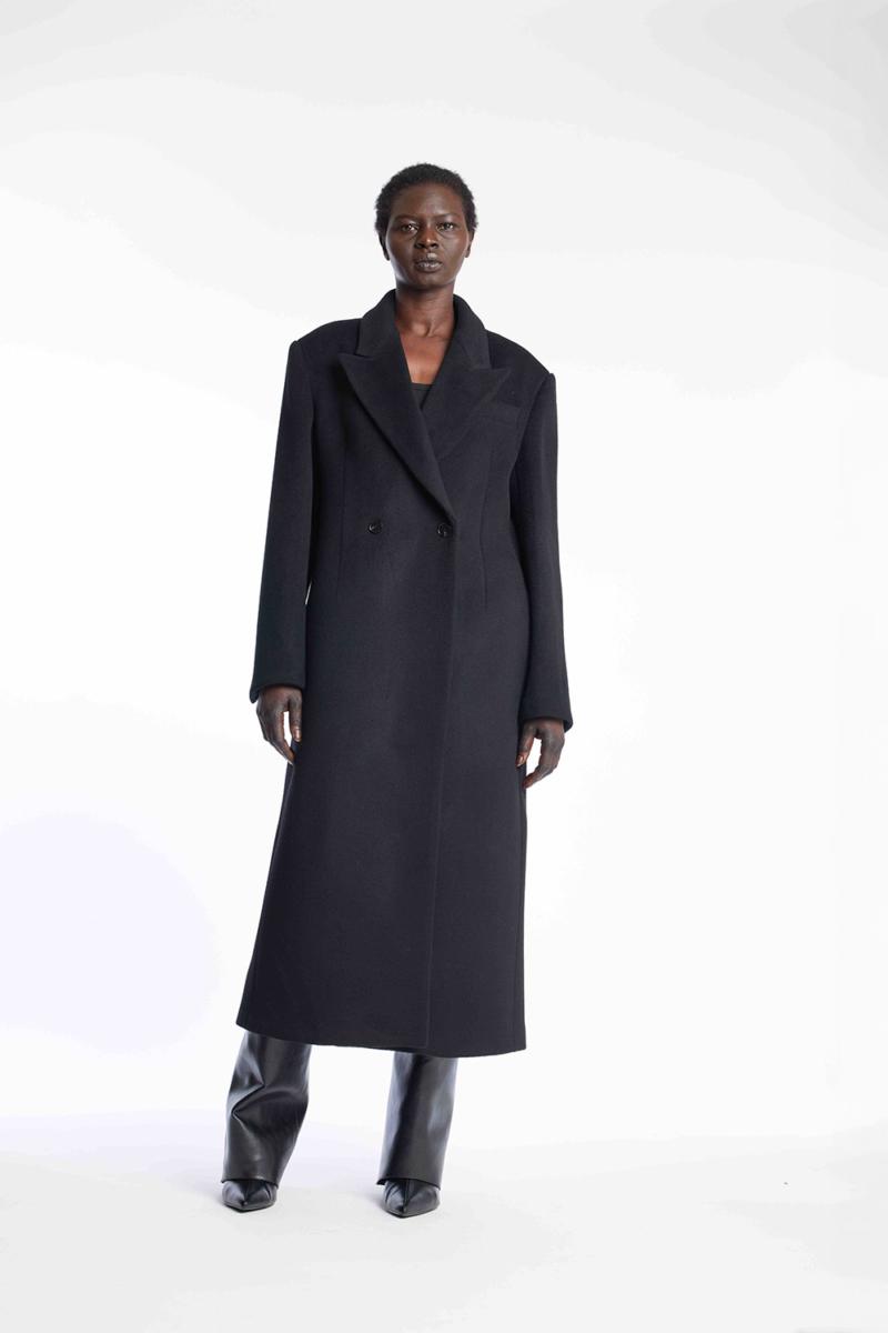 one & other LULA WOOL COAT BLACK