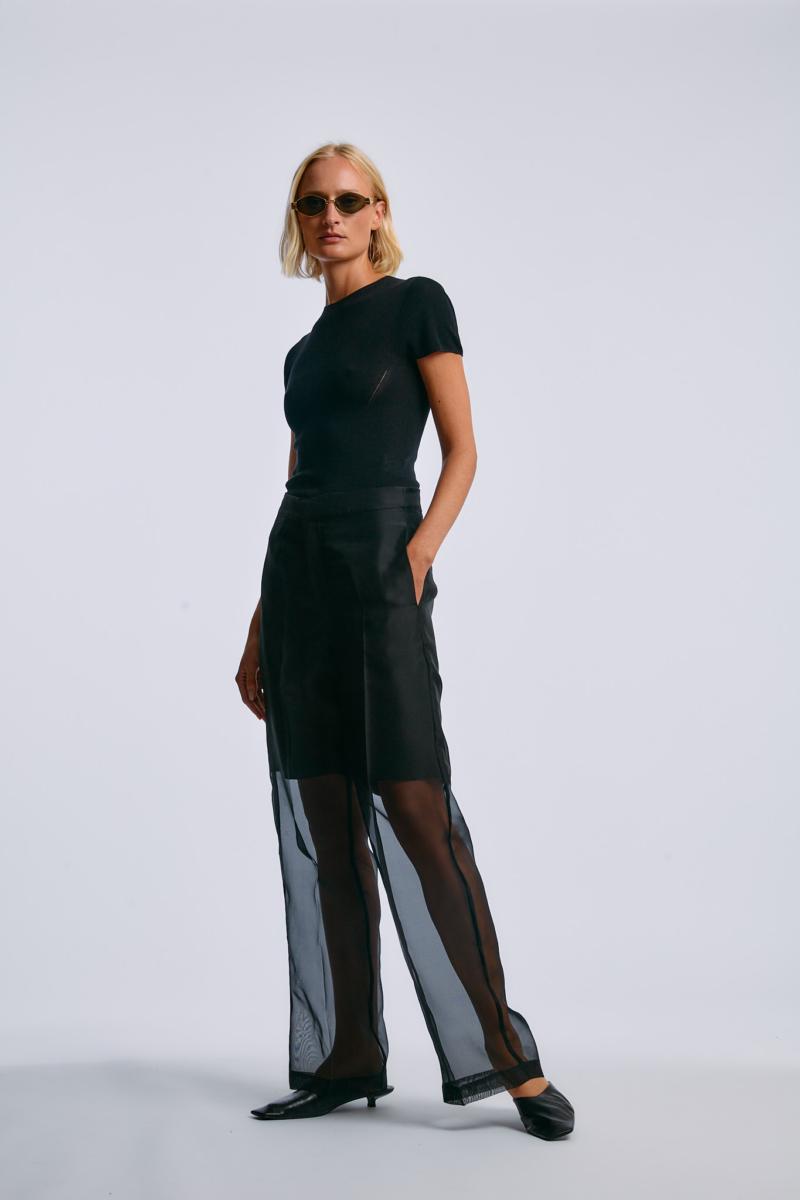 One & Other MARLENE SILK PANT BLACK