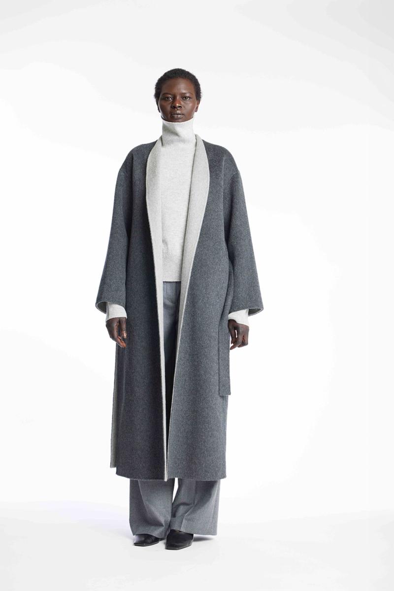 One & Other MARLEY WOOL COAT GREY MELANGE