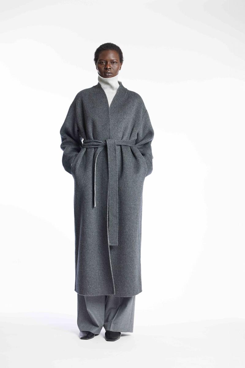 One & Other MARLEY WOOL COAT GREY MELANGE