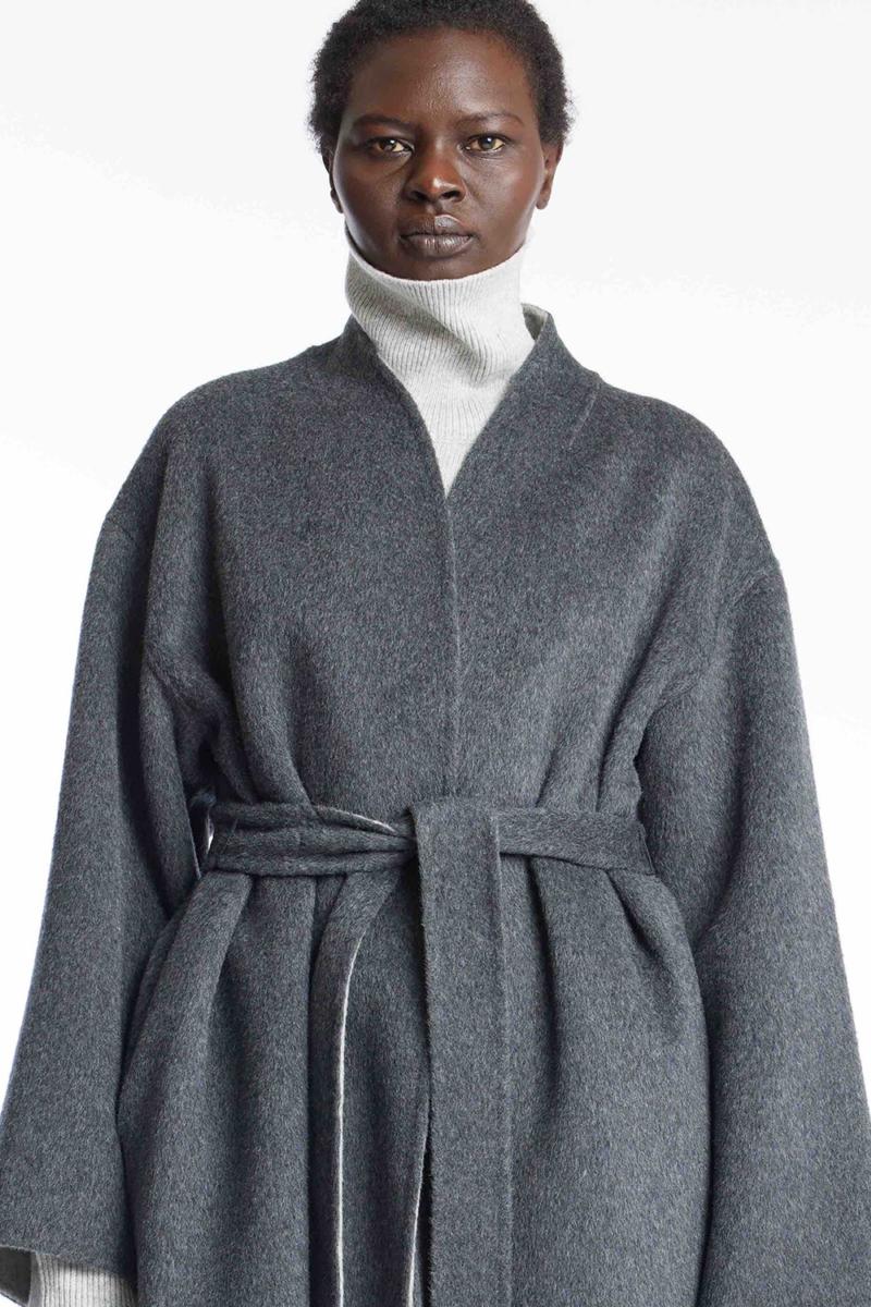 One & Other MARLEY WOOL COAT GREY MELANGE
