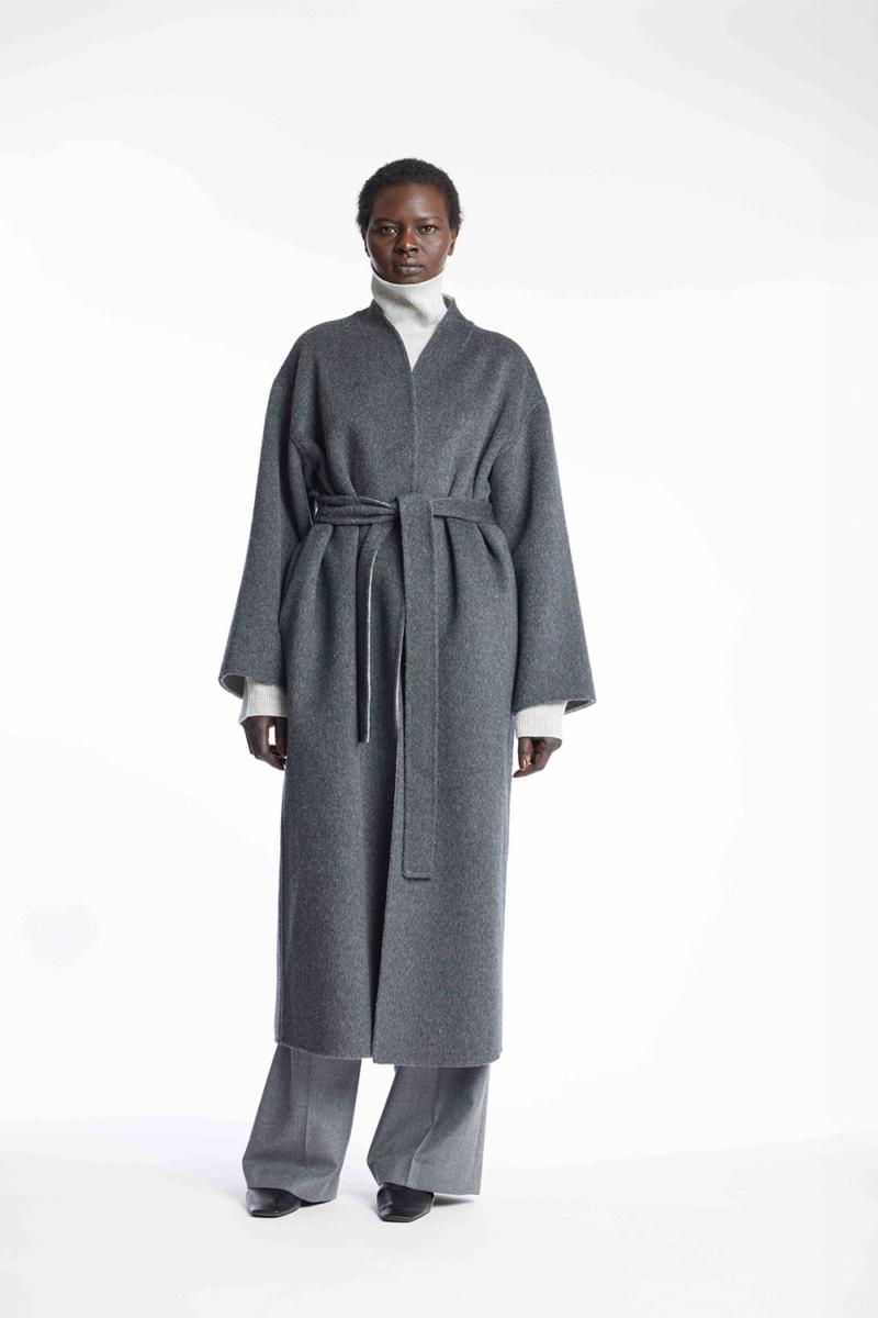 one & other MARLEY WOOL COAT GREY MELANGE