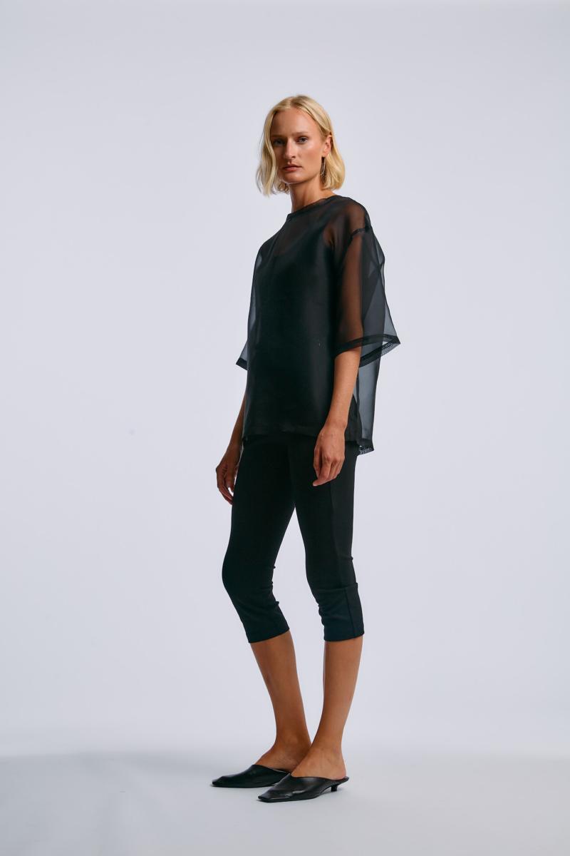 One & Other MARTHE SILK TOP BLACK