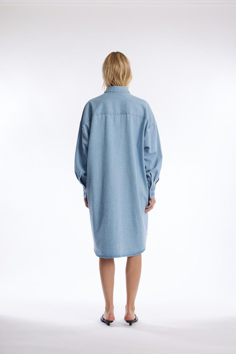One & Other MIAMI DRESS LT BLUE DENIM