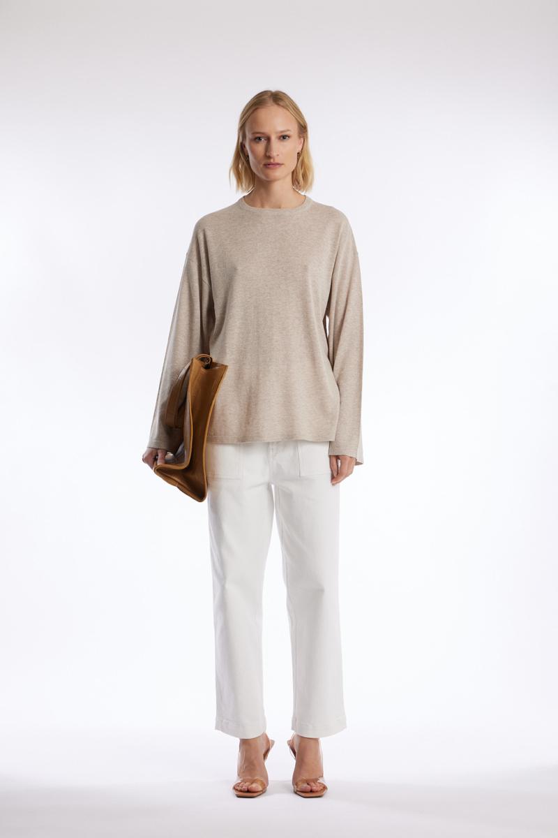 one & other NELIA SWEATER LT BEIGE MELANGE