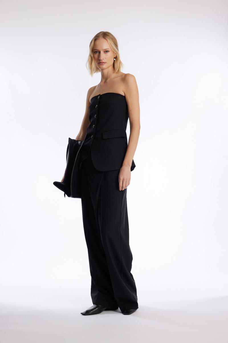 One & Other NICO BANDEAU TOP BLACK