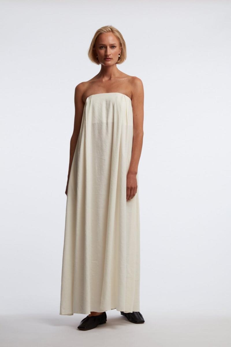 one & other NUR BANDEAU DRESS OFFWHITE