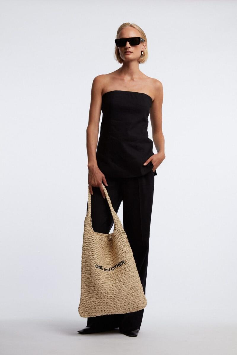 one & other OAO STRAW TOTE