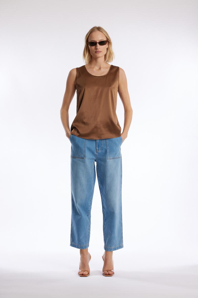 one & other TATE JEANS MID BLUE DENIM