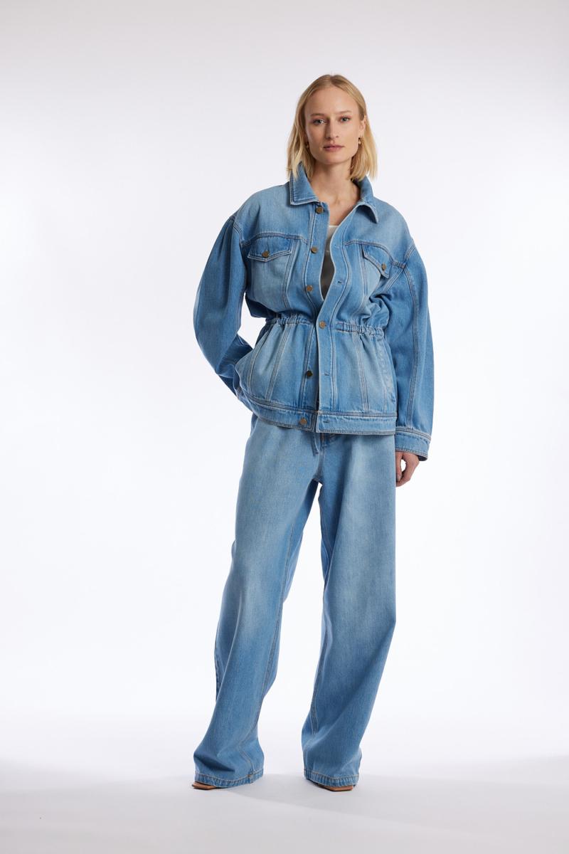 One & Other TYLA DENIM JACKET MID BLUE DENIM