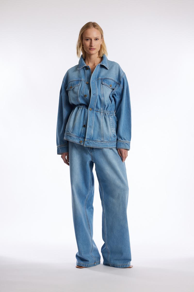 one & other TYLA DENIM JACKET MID BLUE DENIM