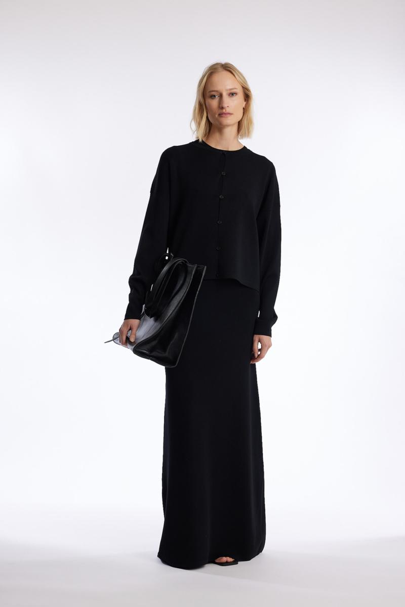 one & other WEST CARDIGAN BLACK