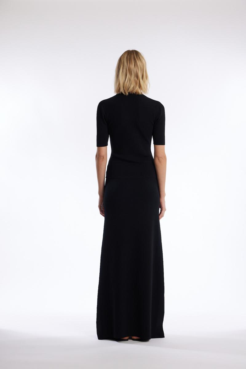 One & Other WEST KNITTED TOP BLACK