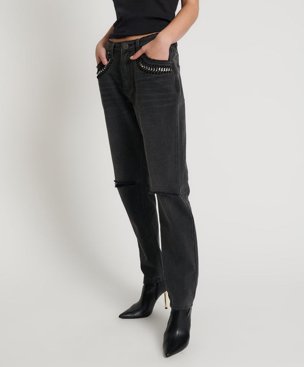 One Teaspoon 1982S High Waist Balloon Denim Jeans - Storm Grey