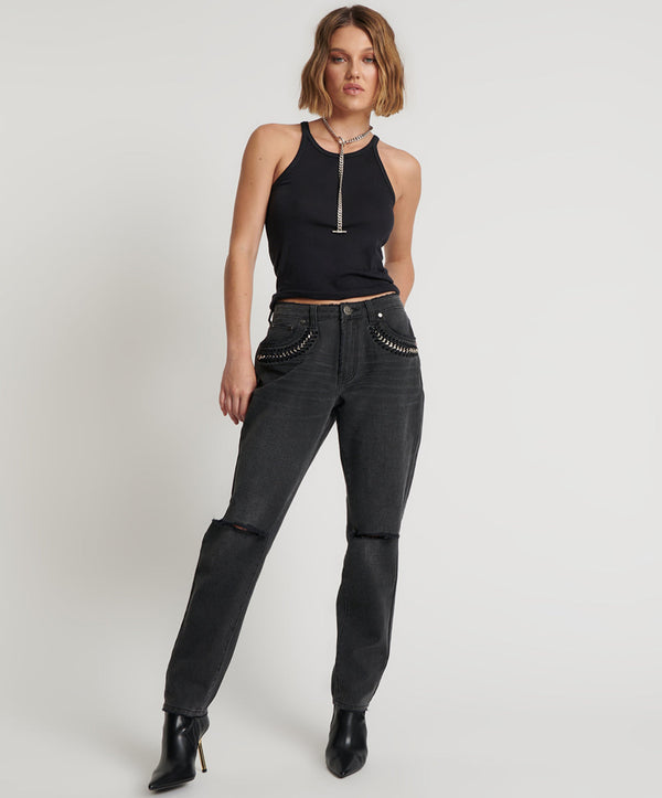 one teaspoon 1982S High Waist Balloon Denim Jeans - Storm Grey
