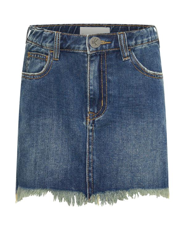 One Teaspoon 2020 High Waist Mini Denim Skirt - Dirty Indigo