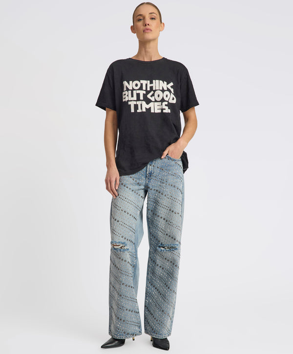 One Teaspoon 25th Anniversary Good Times Boyfriend Tee - Black