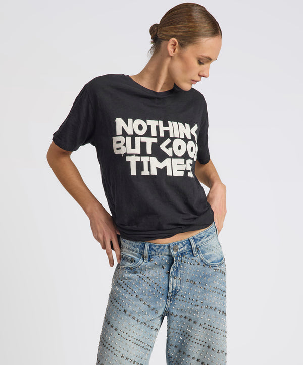 One Teaspoon 25th Anniversary Good Times Boyfriend Tee - Black