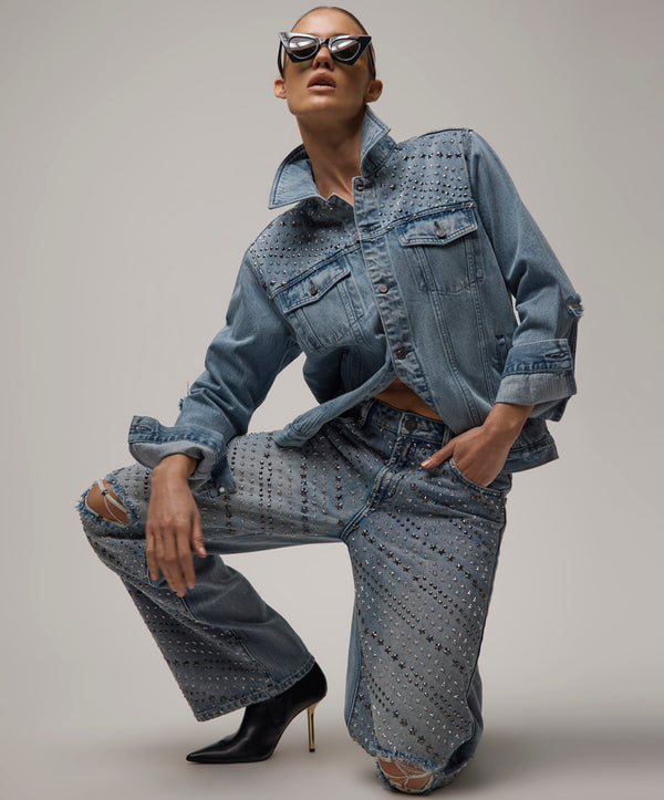 One Teaspoon 25th Anniversary Limited Edition Trucker Studded Denim Jacket - Salty Dog