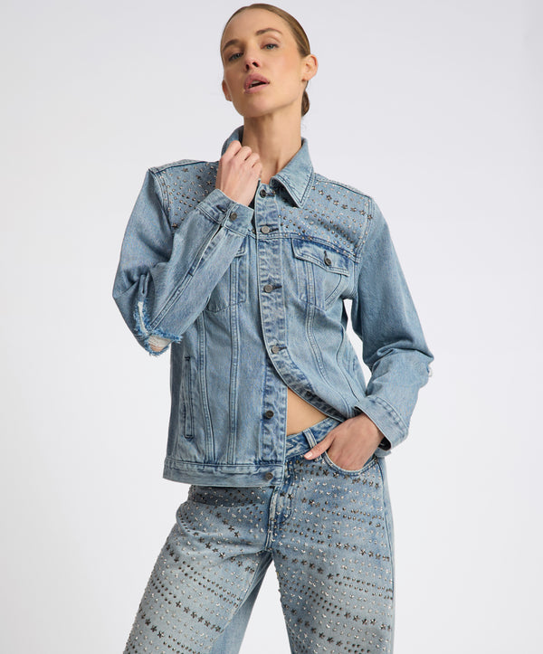 one teaspoon 25th Anniversary Limited Edition Trucker Studded Denim Jacket - Salty Dog