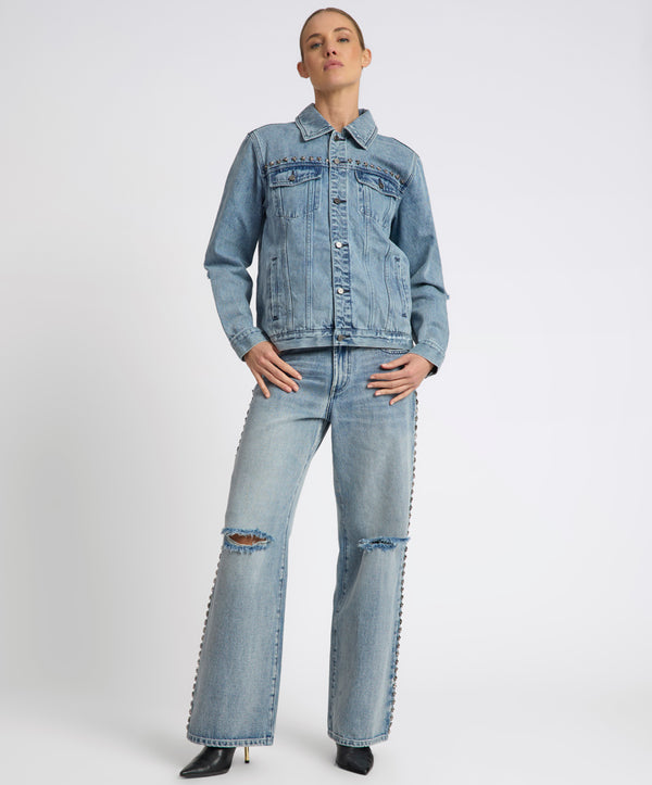 One Teaspoon 25th Anniversary Trucker Studded Denim Jacket - Salty Dog
