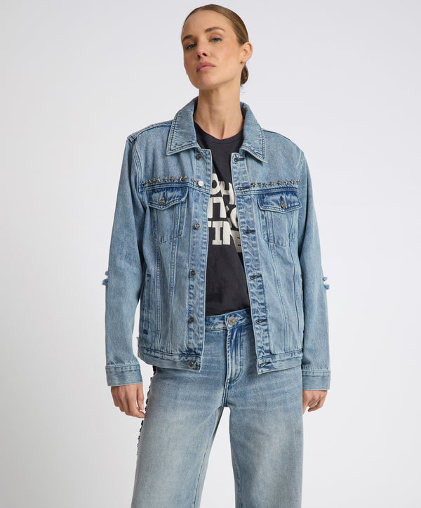 One Teaspoon 25th Anniversary Trucker Studded Denim Jacket - Salty Dog