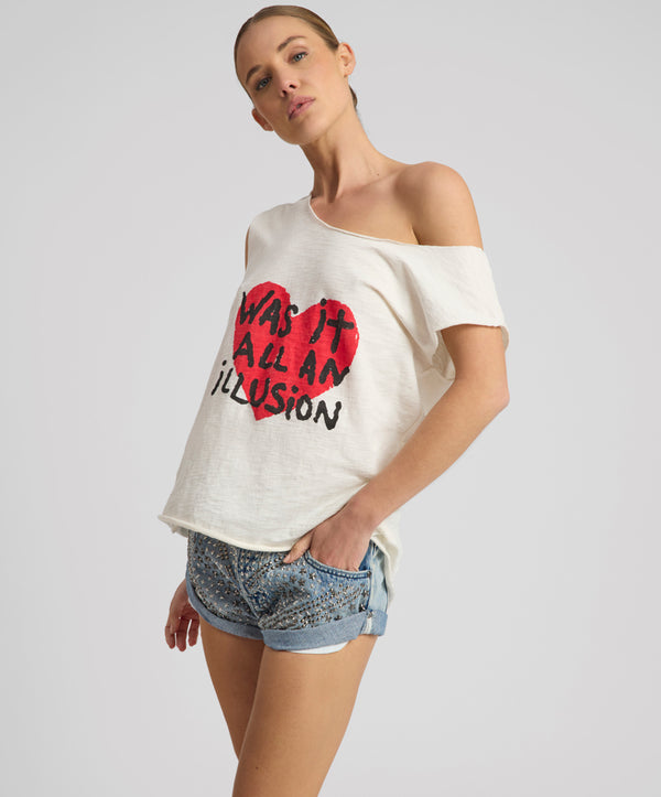 One Teaspoon 25th Anniversary Was It All An Illusion Tee - White