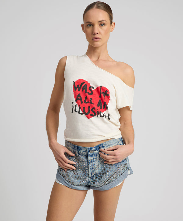 one teaspoon 25th Anniversary Was It All An Illusion Tee - White