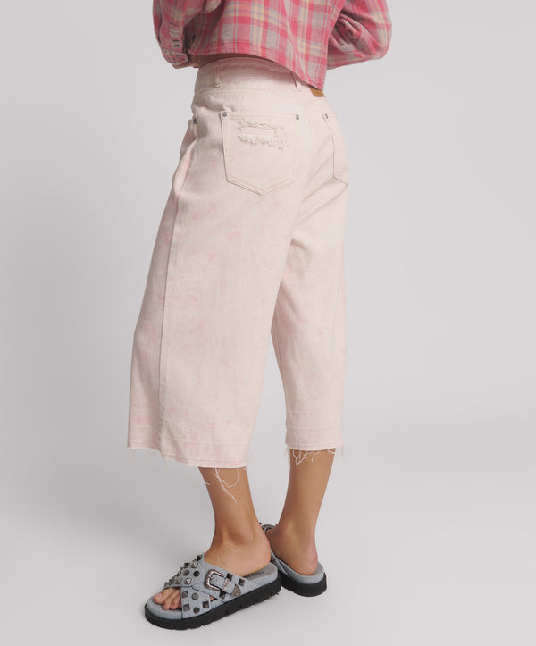 One Teaspoon 720'S Mid Waist Super Long Length Shorts - Young Love