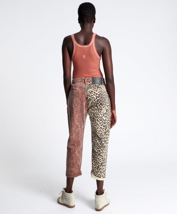 One Teaspoon Bandits Low Waist Boyfriend Denim Jeans - Animal Saga