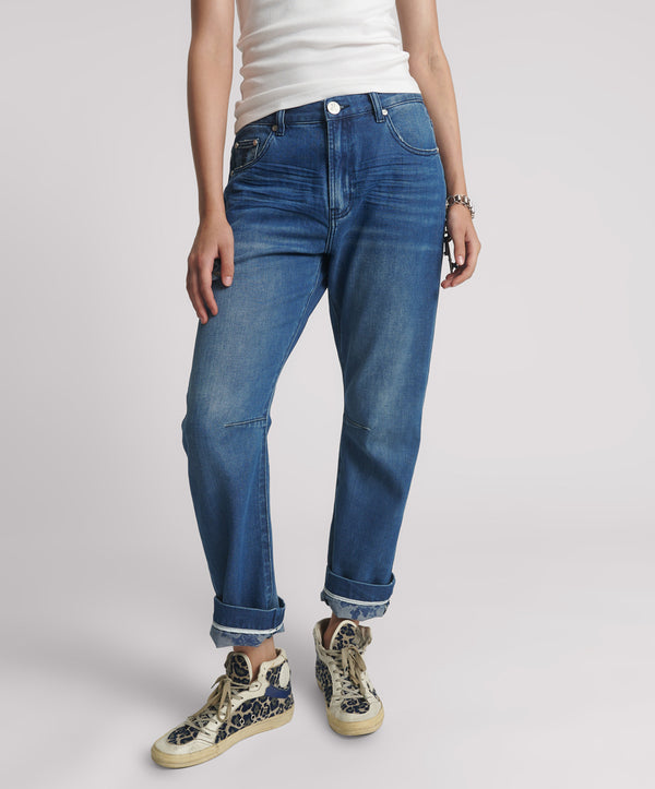 One Teaspoon Bandits Low Waist Boyfriend Denim Jeans - Rosewood