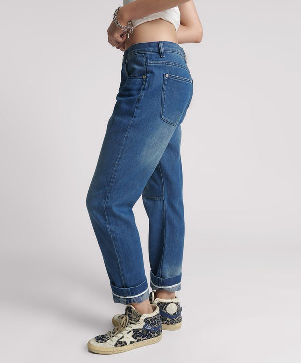One Teaspoon Bandits Low Waist Boyfriend Denim Jeans - Rosewood