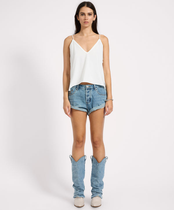One Teaspoon Bandits Low Waist Denim Shorts - Blue Crush