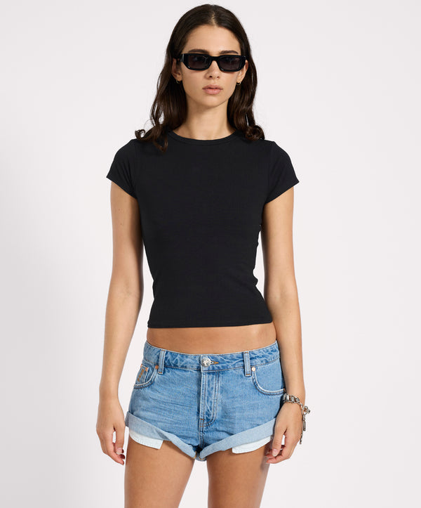 One Teaspoon Bandits Low Waist Denim Shorts - New Blue