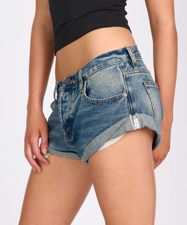 One Teaspoon Bandits Low Waist Denim Shorts - Phoenix Blue