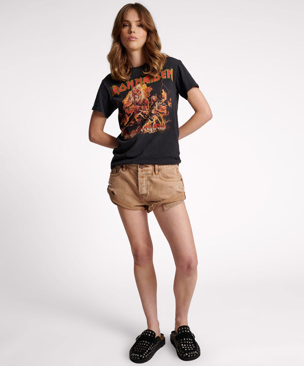 one teaspoon Bandits Low Waist Denim Shorts - Tobacco Brown