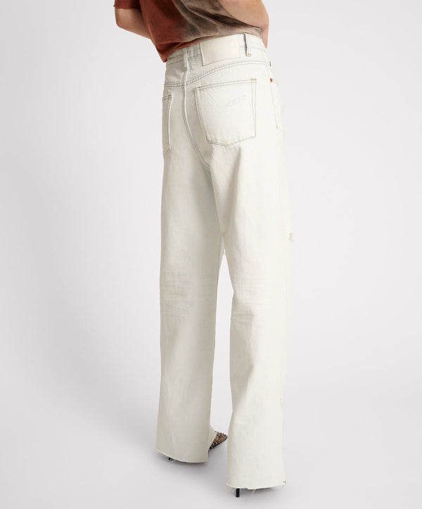 One Teaspoon Billie Low Slung Straight Leg Mid Waist Denim Jeans - Bel Air Blue