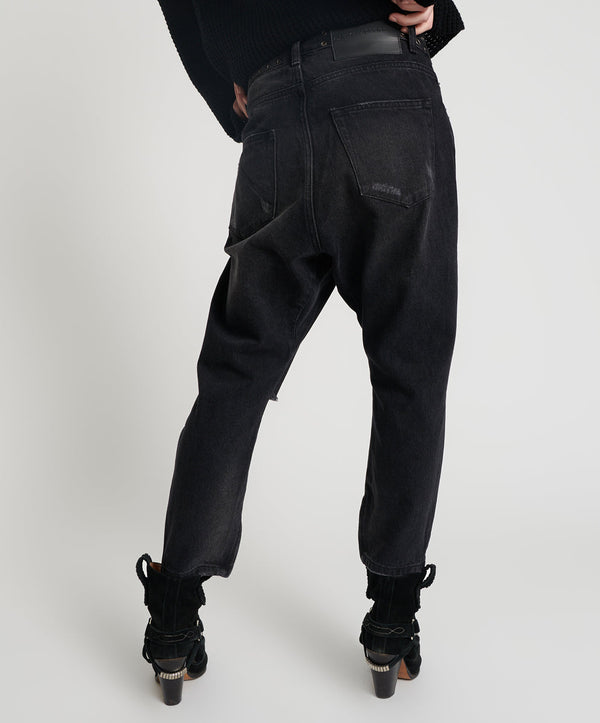 One Teaspoon BLACK OAK KINGPINS CROPPED BOYFRIEND JEANS