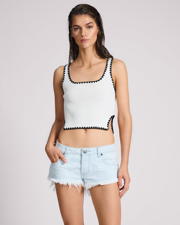 One Teaspoon Bonitas Low Waist Denim Shorts - Xanthe Light Blue