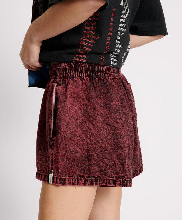 One Teaspoon Boxer Low Waist Denim Shorts - Black Heart