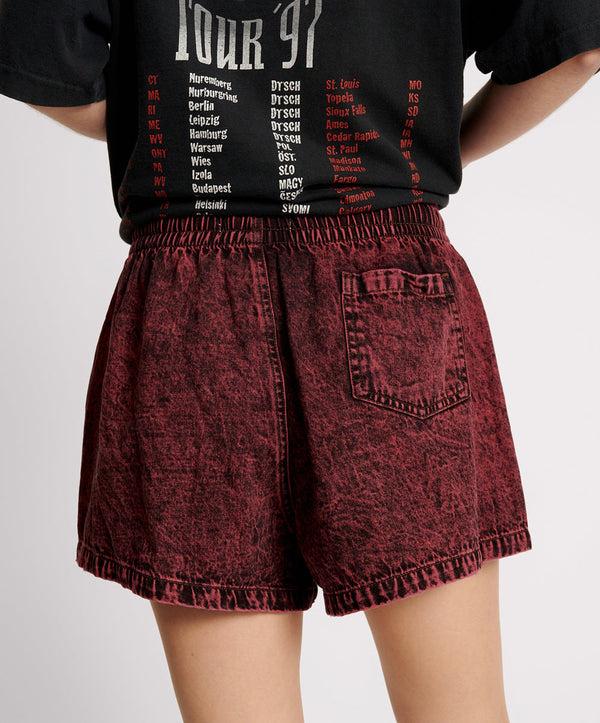 One Teaspoon Boxer Low Waist Denim Shorts - Black Heart