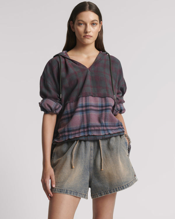 One Teaspoon Boxer Low Waist Denim Shorts - Island Blue