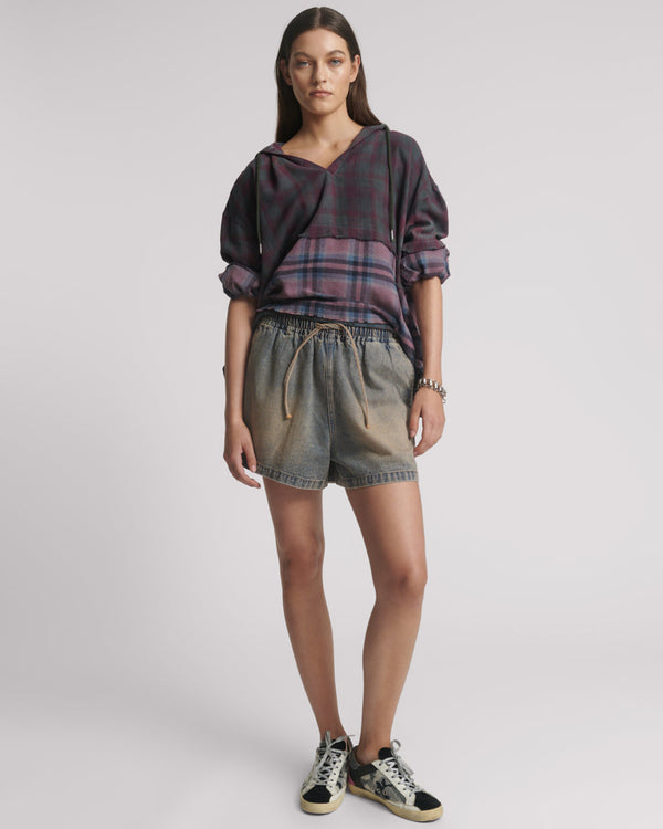 one teaspoon Boxer Low Waist Denim Shorts - Island Blue