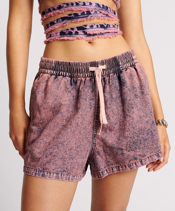 One Teaspoon Boxer Low Waist Denim Shorts - Pink Acid