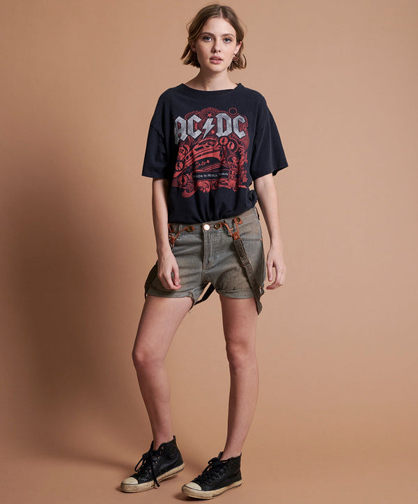 one teaspoon Chargers Low Waist Mid Length Denim Shorts - Joker