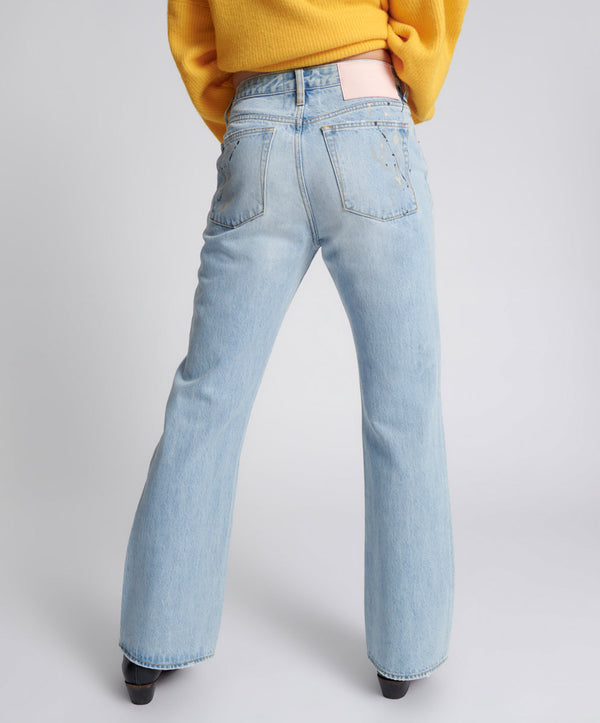 One Teaspoon Charlie High Waist Slim Flared Denim Jeans - Fleetwood Artiste