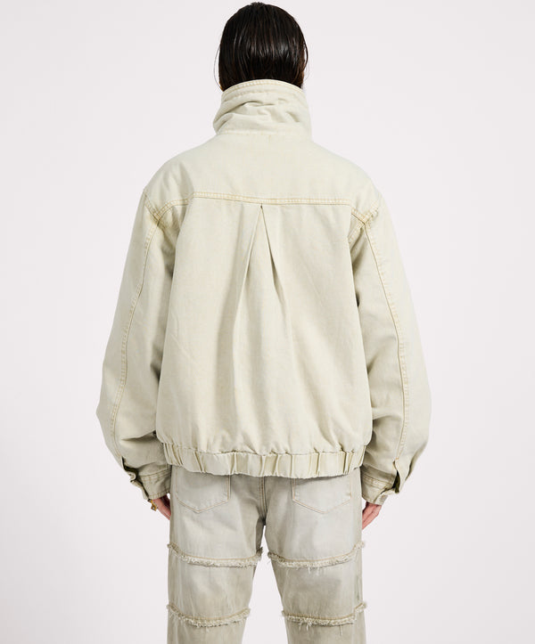 One Teaspoon Denim Utility Puffer Jacket - Antique Stone