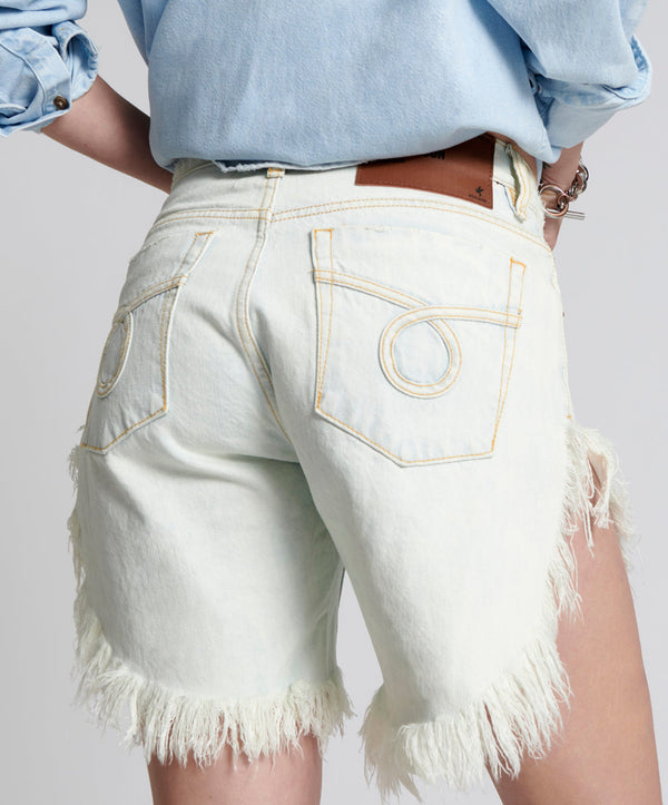 One Teaspoon Frankies Low Waist Long Length Denim Shorts - Florence