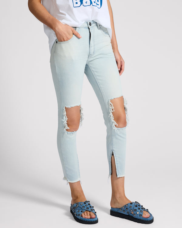 One Teaspoon Freebirds High Waist Rigid Skinny Denim Jeans - Brando Blue