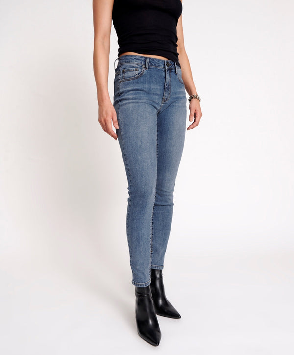 One Teaspoon Freebirds High Waist Rigid Skinny Denim Jeans - Classic Blue